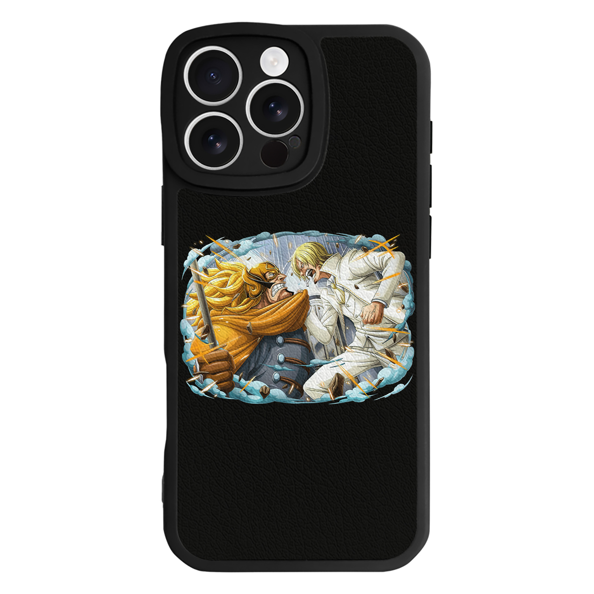 （画像用） ワンピース サンジ ONE PIECE Sanji 【iPhone 16シリーズ対応】シリコンスマホケース（レザー調） 材質：シリコン